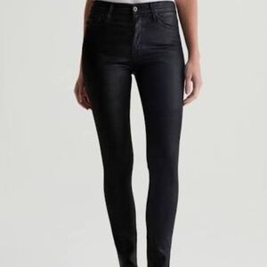 AG Farrah High Rise Skinny - Black Leatherette